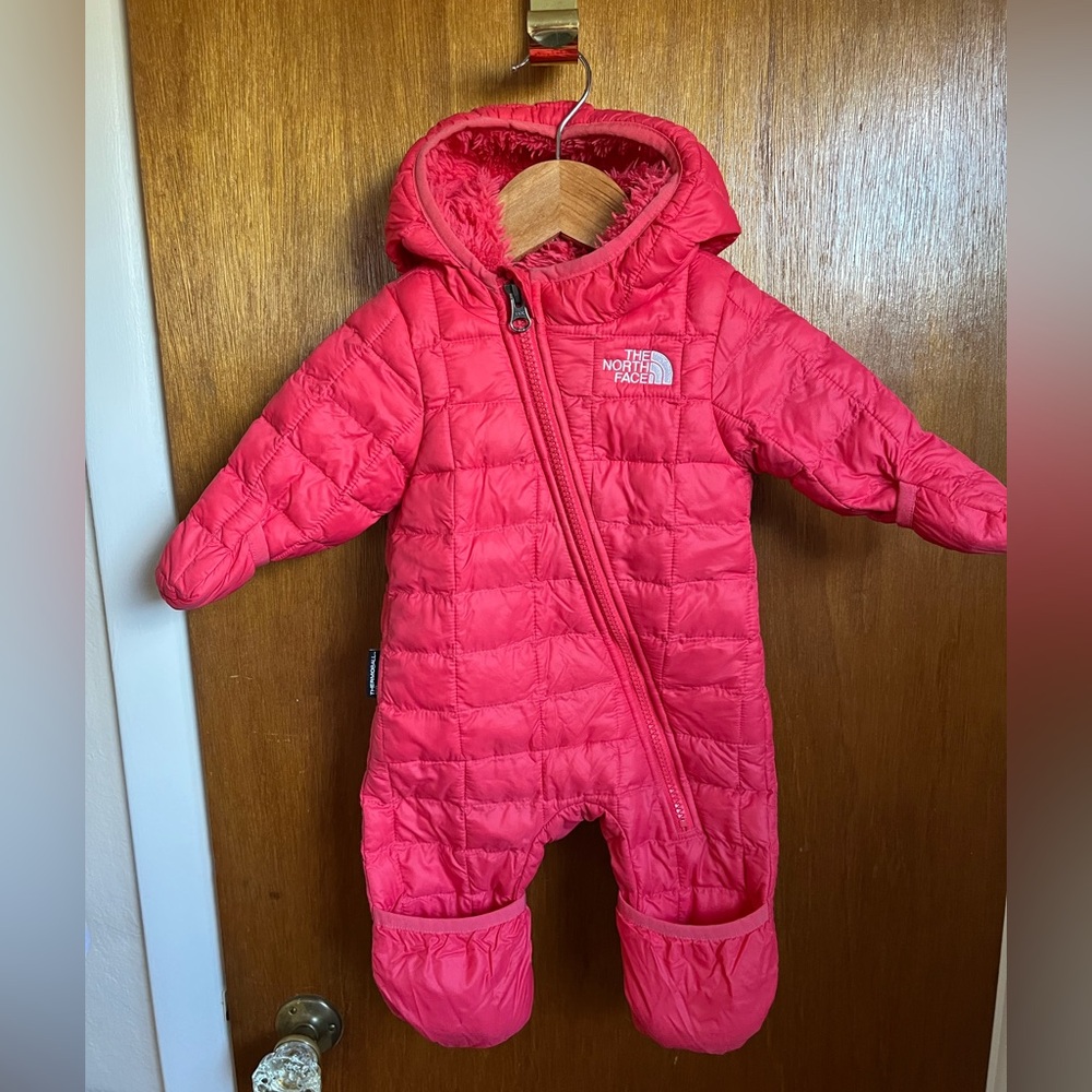 The North Face Bright Pink Thermoball Snowsuit